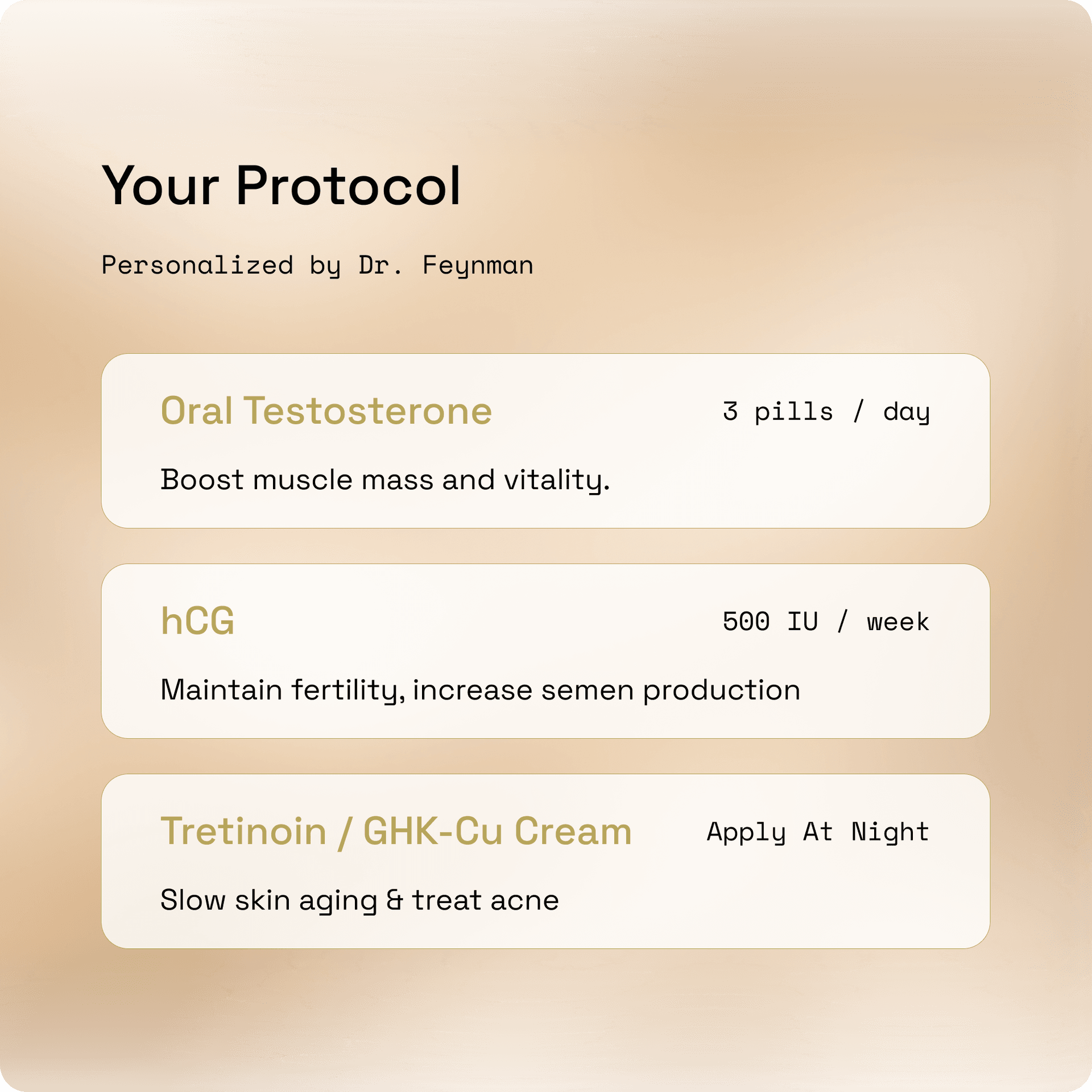 Your Enhancement Protocol — Personalized medications